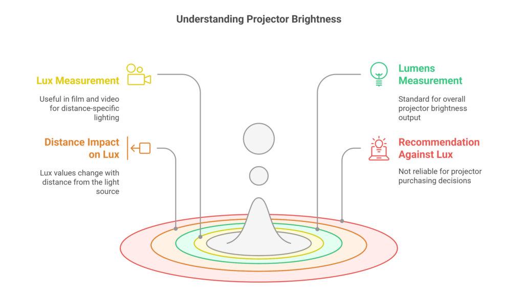 Projector Brightness Visual Explanation